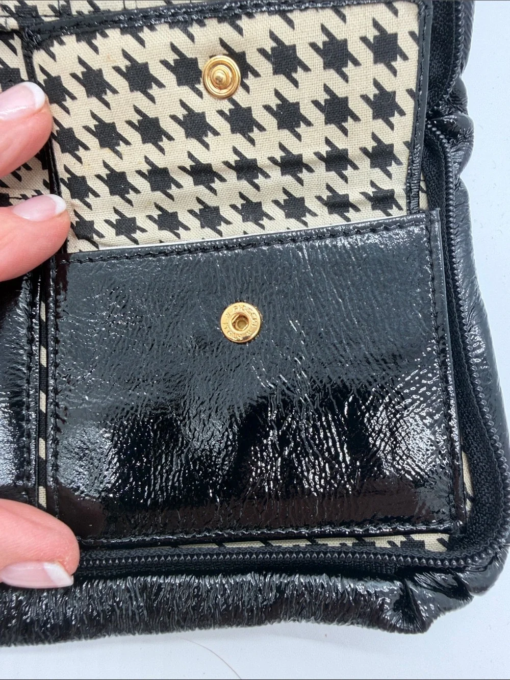HOBO Black Leather‎ Clutch with Gold Hardware NWOT